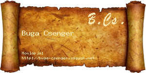 Buga Csenger névjegykártya